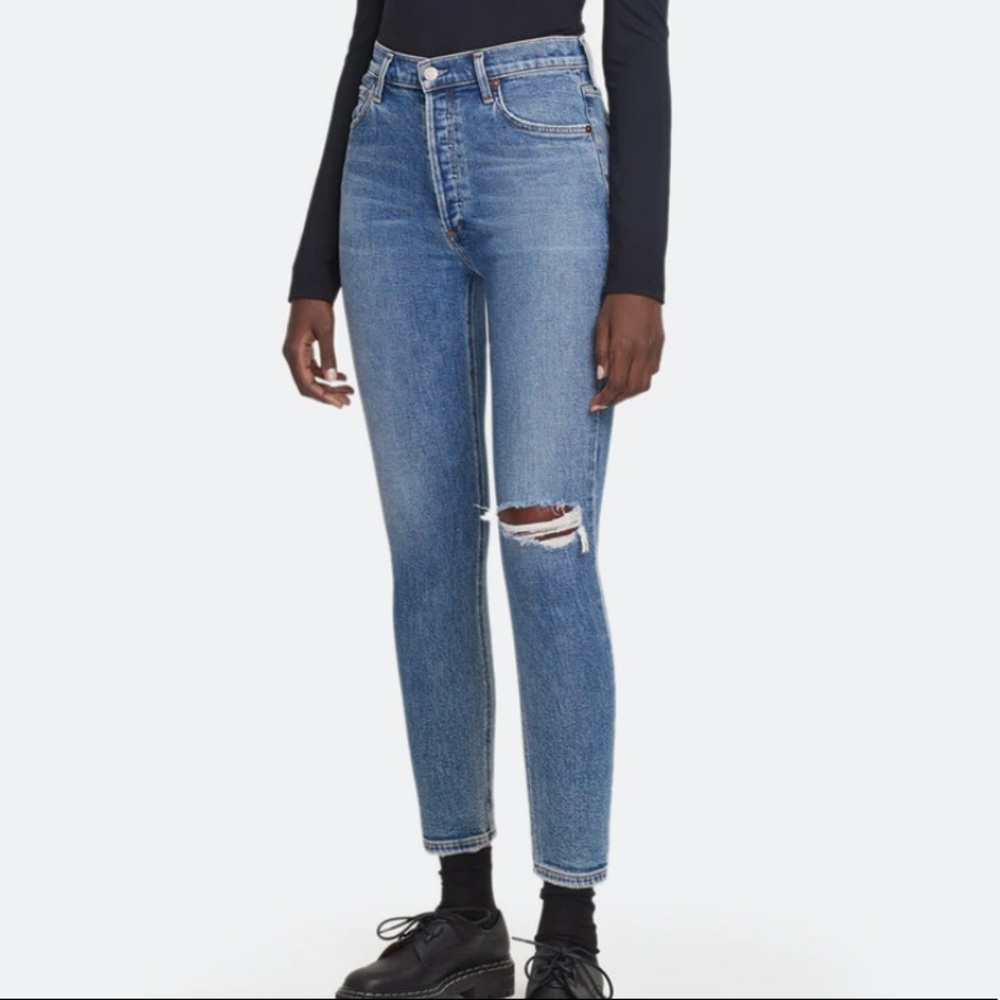 Agolde Nico High Rise Ankle Cut Slim Fit Jeans Size 31